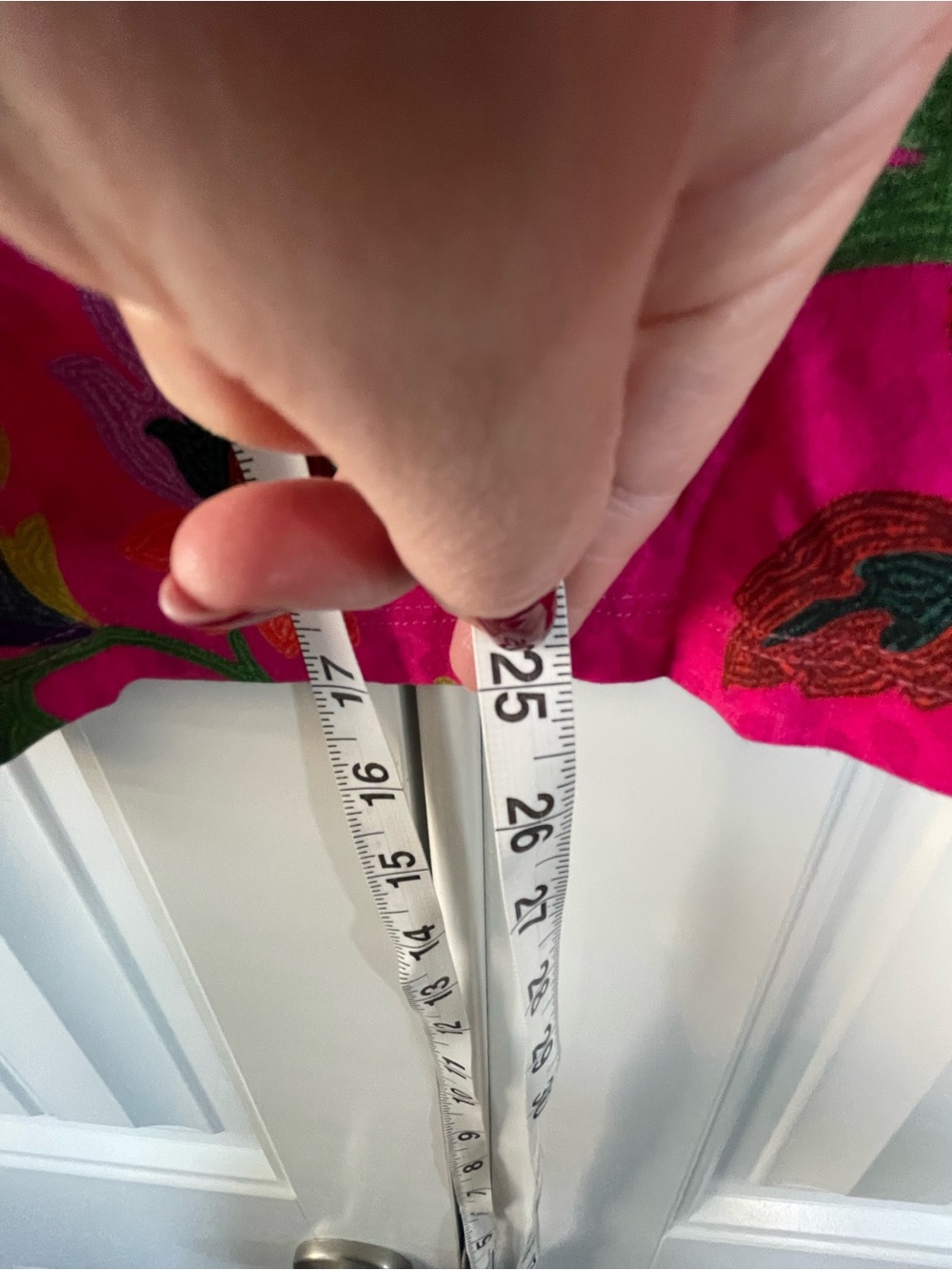Johnny Was Medium Hot Pink Floral Embroidered Top - Picture 3 of 5